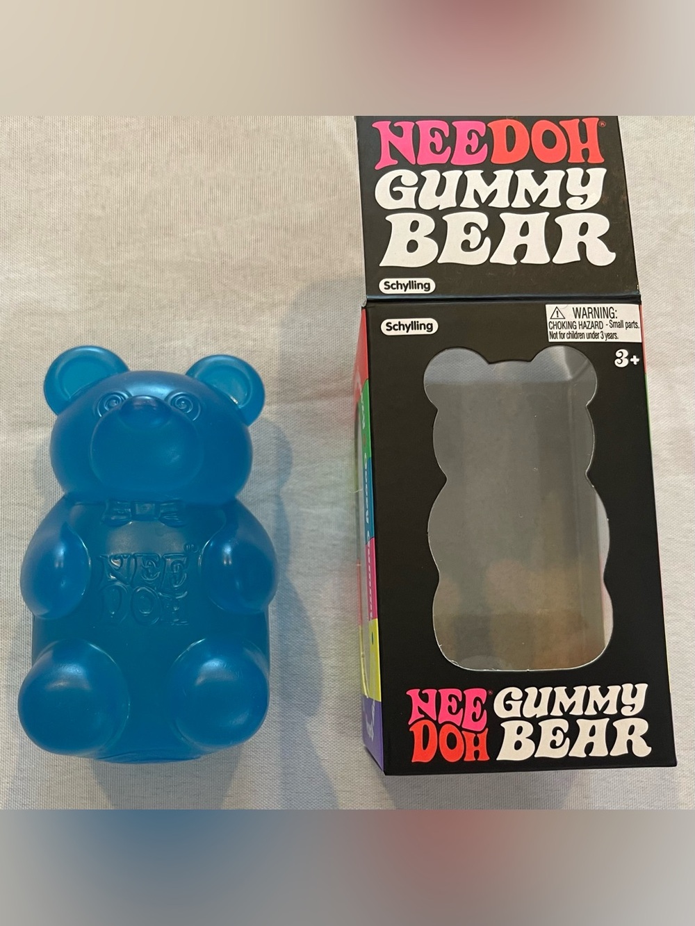 Schylling NeeDoh Gummy Bear Berry Blast Blue Squishy Sensory Fidget Toy